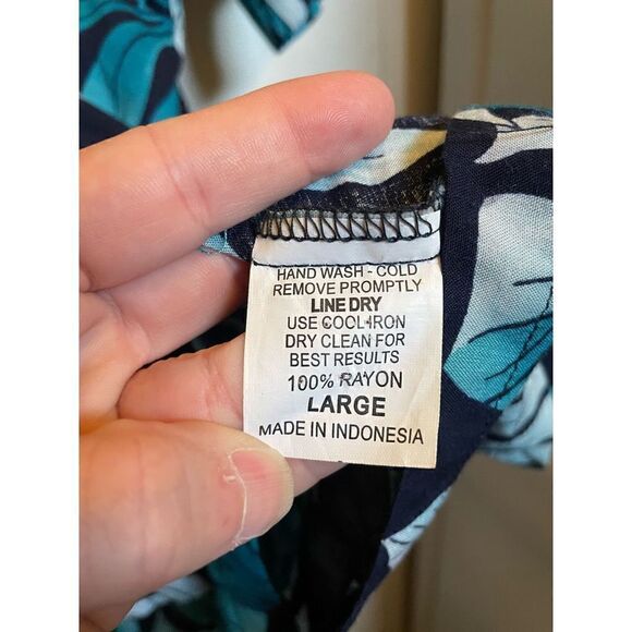 🔴 Hilo Hotties Hawaiian Original button down shirt size L - Picture 6 of 11